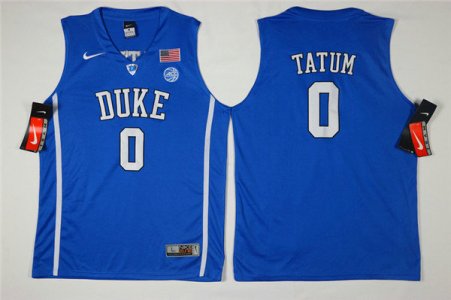 Maillot De Basket NCAA Duke University Jason Tatum 0 Bleu